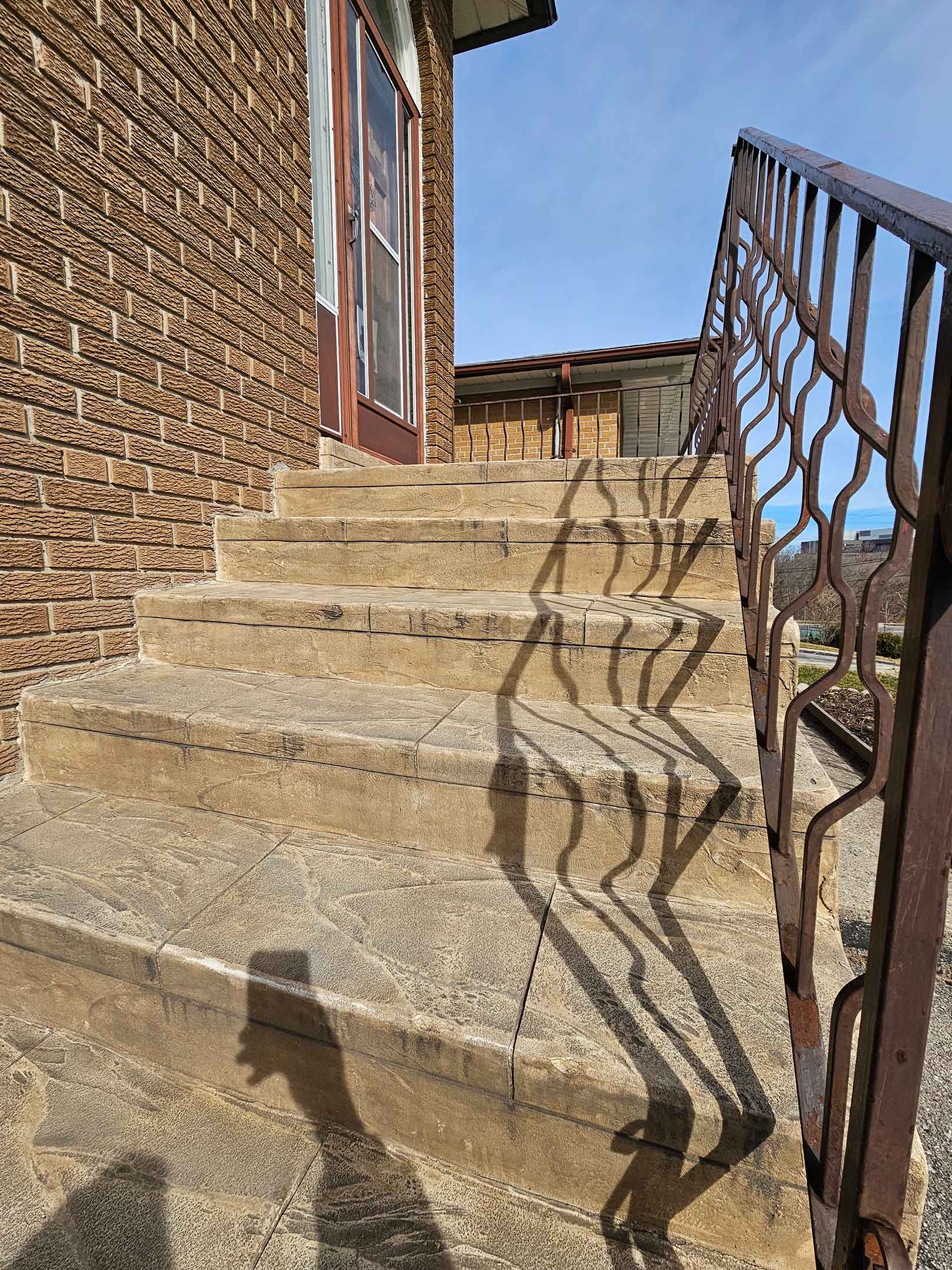 jewel stone porch steps top view
